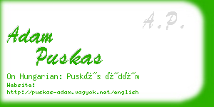 adam puskas business card